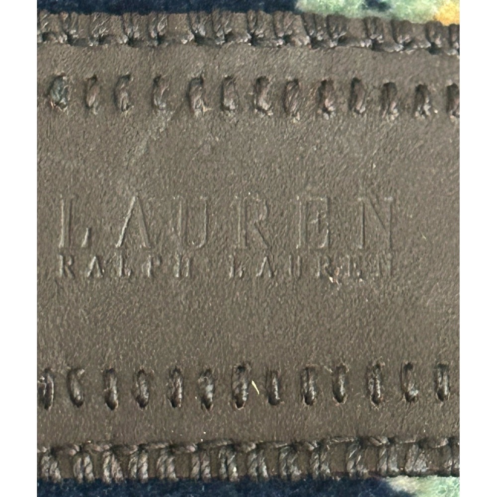 Vintage Lauren Ralph Lauren Wide Suede Brown Boho Statement Belt Stitching - Picture 7 of 8